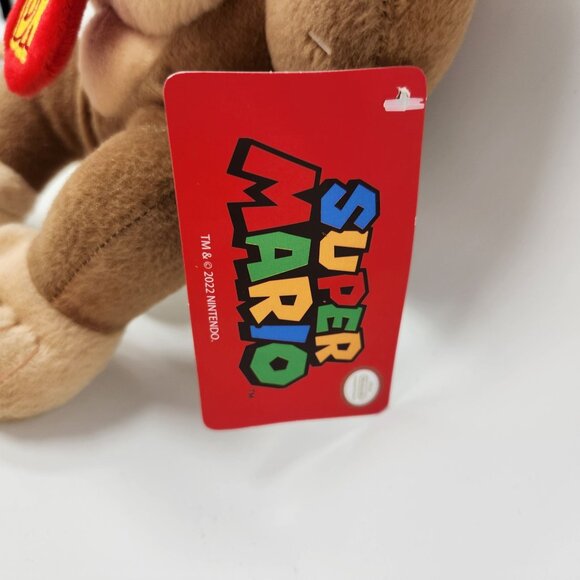 Donkey Kong Plush Toy Super Mario Series Brown Tan 10.5'' By Good Stuff Fun Inc - Picture 6 of 12